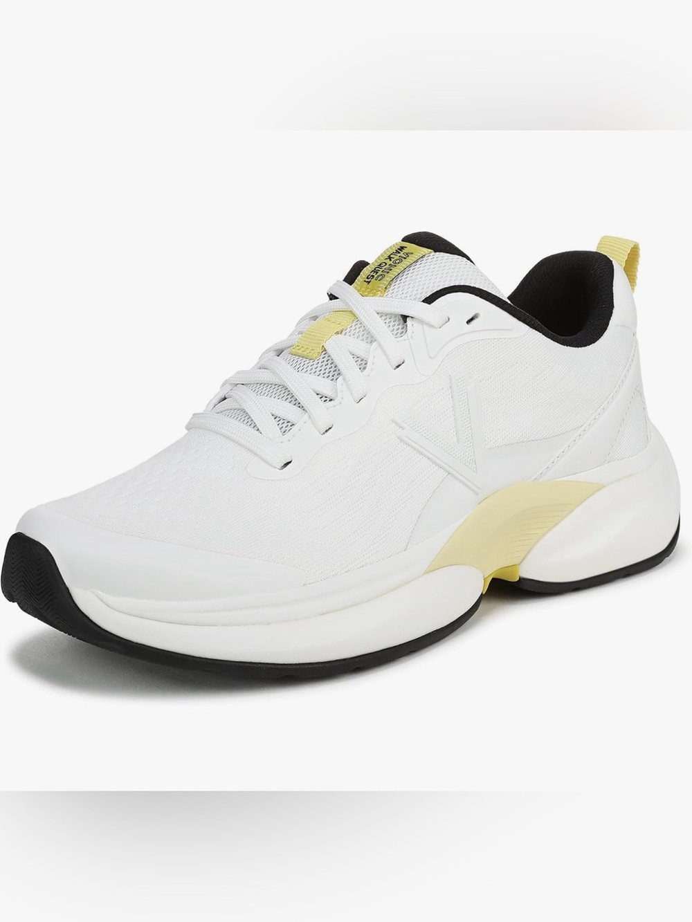 Vionic Womens Walk Quest Sneakers White/Black Leather and Knit Size 8.5 New - Picture 1 of 6